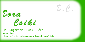 dora csiki business card